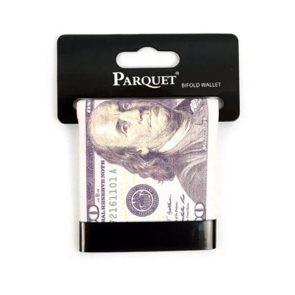 Hundred Dollar Wallet $100 Bill Print- Bi-Fold Style - NWT - Gift Idea